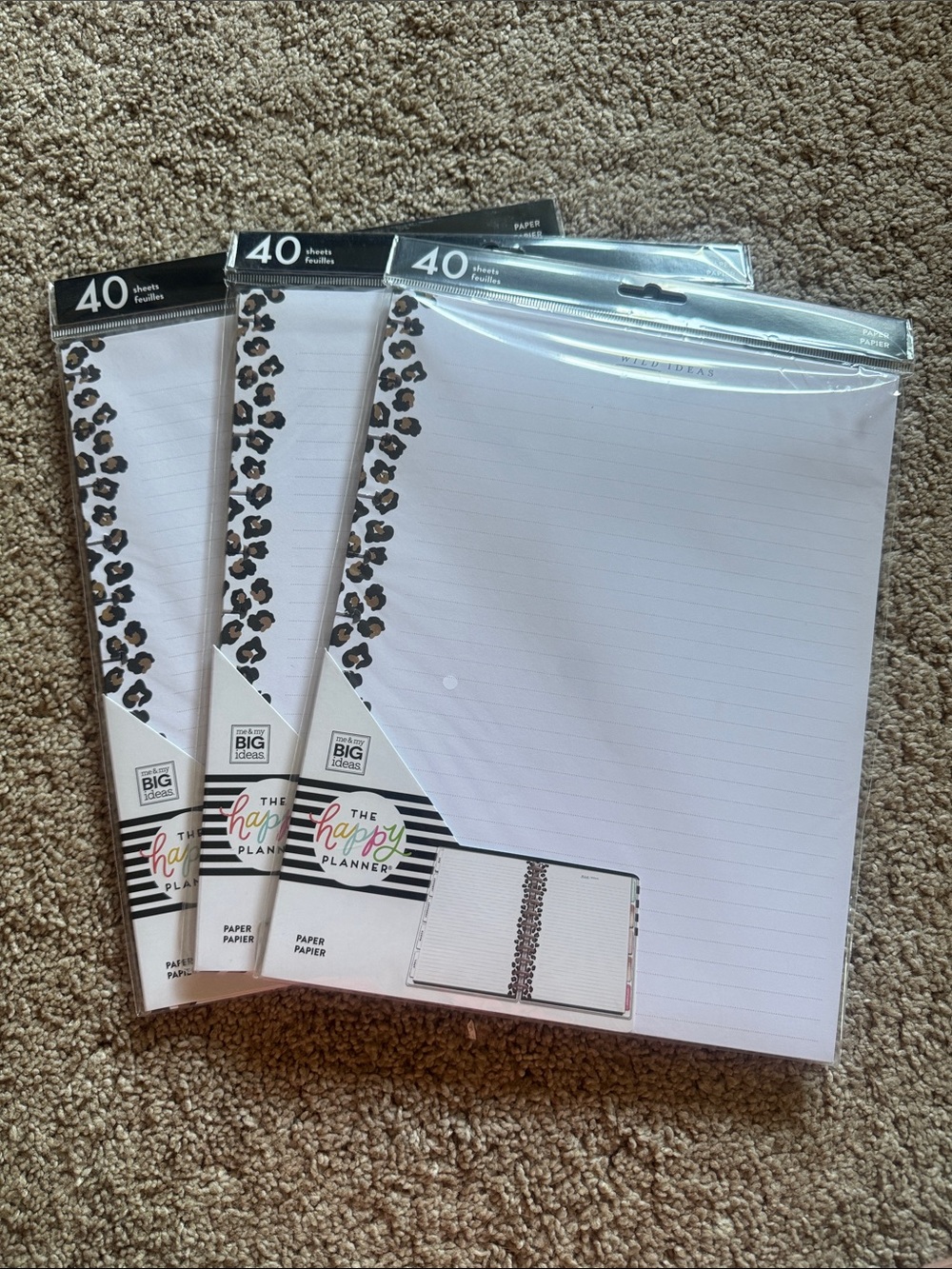 The Happy Planner Leopard Border Lined Notepad - Big Happy Planner